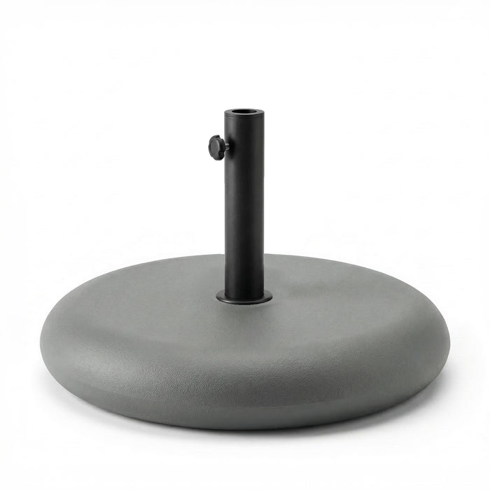 25kg Round Parasol Base - Grey Concrete - Laura James