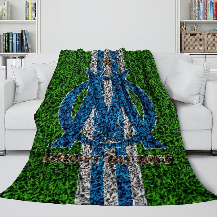 Olympique de Marseille Blanket Flannel Throw Room Decoration