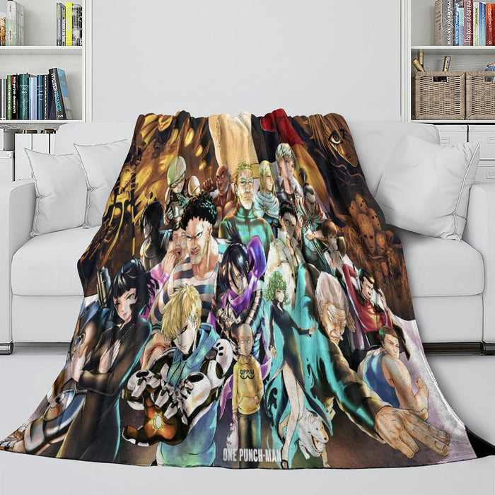 One-Punch Man Blanket Flannel Fleece Throw Room Decoration