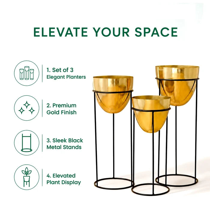 Orbelle Planters Gold edition from Urban Plant