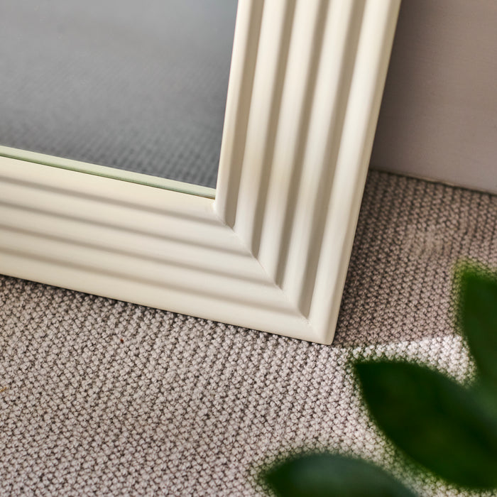 Orkney 100x70cm Wooden Mirror - Oatmeal - Laura James