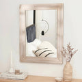 Orkney 100x70cm Wooden Mirror - Whitewash - Laura James