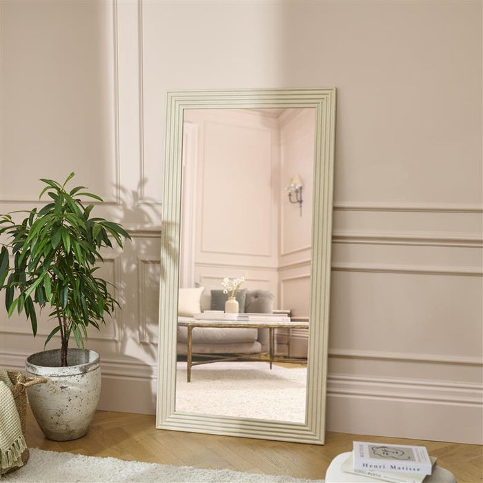 Orkney 180x90cm Wooden Rectangular Whitewash Mirror - Laura James