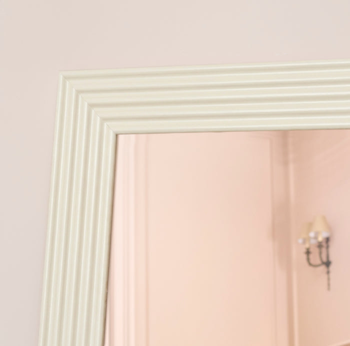 Orkney 180x90cm Wooden Rectangular Whitewash Mirror - Laura James