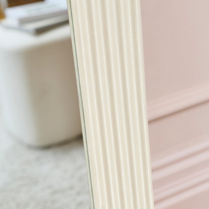 Orkney 180x90cm Wooden Rectangular Whitewash Mirror - Laura James