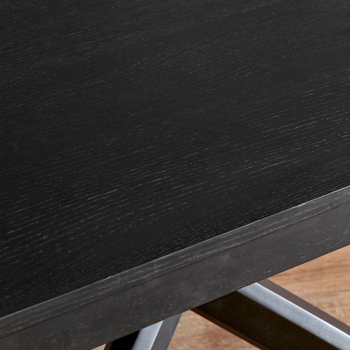Outlet - Amelia Black Wood Cross Legged Coffee Table - Laura James