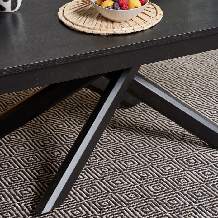 Outlet - Amelia Black Wood Cross Legged Coffee Table - Laura James