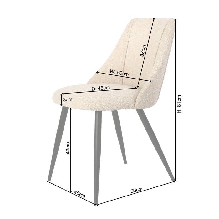 Amy dining chair - black legs - Laura James