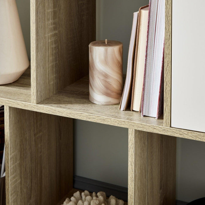 OUTLET-Anderson Bookcase Natural & White - Laura James