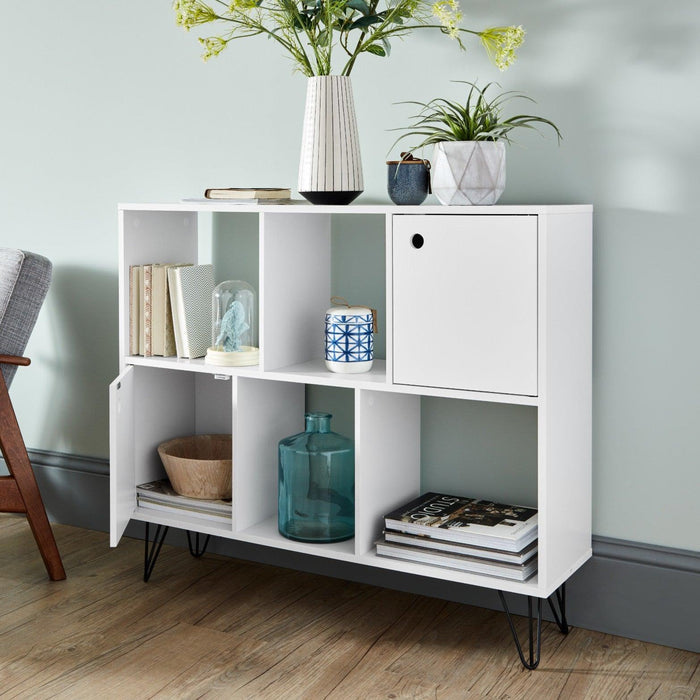 OUTLET-Anderson Bookcase - White - Laura James