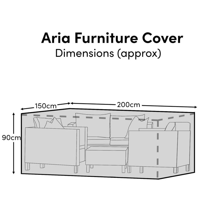 Aria 2-Seater & 2 Armchairs Set Raincover - 200x150x90cm