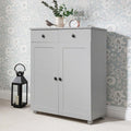 Grey Shoe Storage Cabinet Storage Cupboard Wooden - Laura James