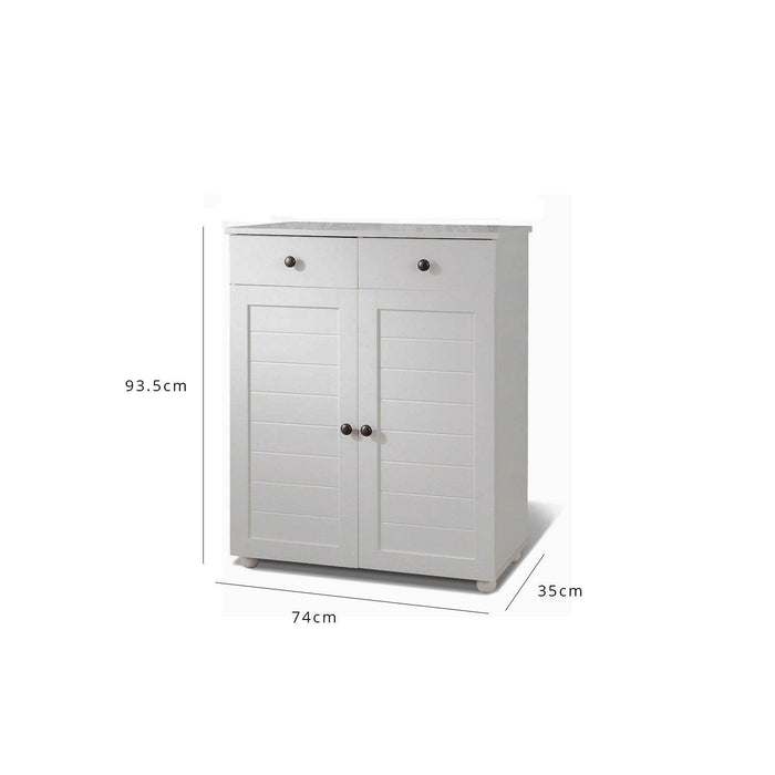 Outlet - Shoe Cabinet - Grey - Laura James