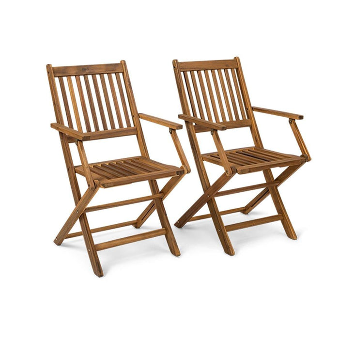 Ashby Wooden Folding Chairs - Set of 2 - Laura James