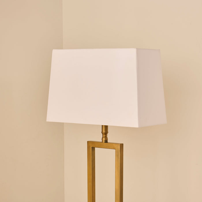 Ashurst White Rectangular Lamp Shade White - 46cm - Laura James