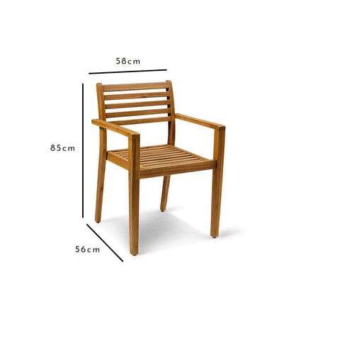 Outlet - Aspen Wooden Arm Chair PCK2 - Laura James