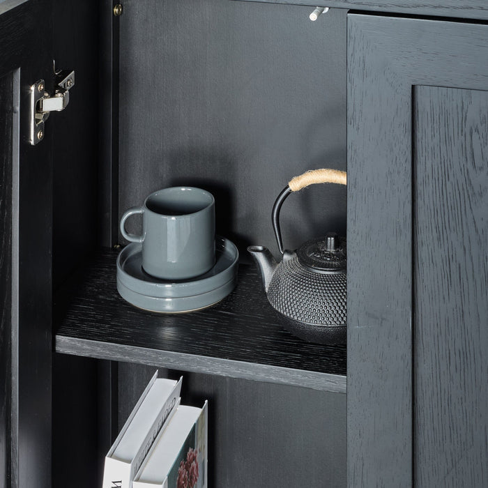 Astrid 2 Door Small Sideboard - Black Oak - Laura James