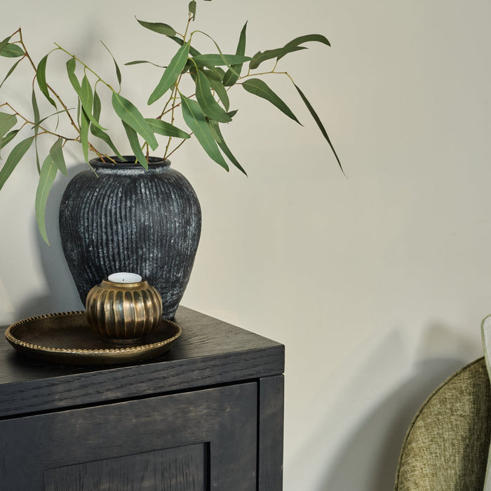 Astrid 2 Door Small Sideboard - Black Oak - Laura James