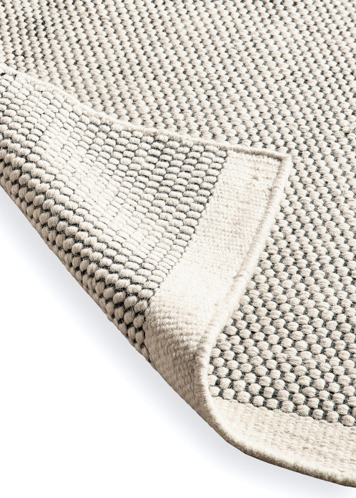 Outlet - Atcham Black/Natural Pebble Wool with Cotton Rug - 160 x 230cm