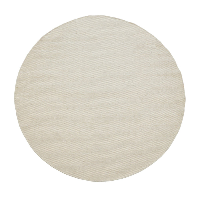 Atcham Clay/ Natural Round Rug  Wool with Cotton  - 200cm - Laura James