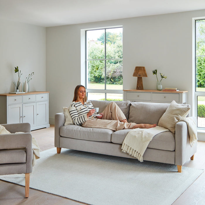 Outlet - Atcham Clay/Natural Pebble Wool with Cotton Rug - 160 x 230cm