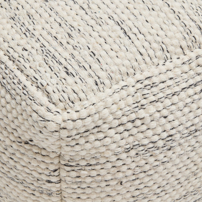 Atcham Clay Marl Wool & Cotton Ottoman - 45 x 45cm - Laura James