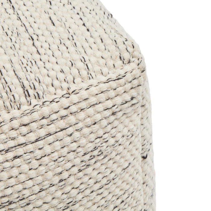Atcham Clay Marl Wool & Cotton Ottoman - 45 x 45cm - Laura James