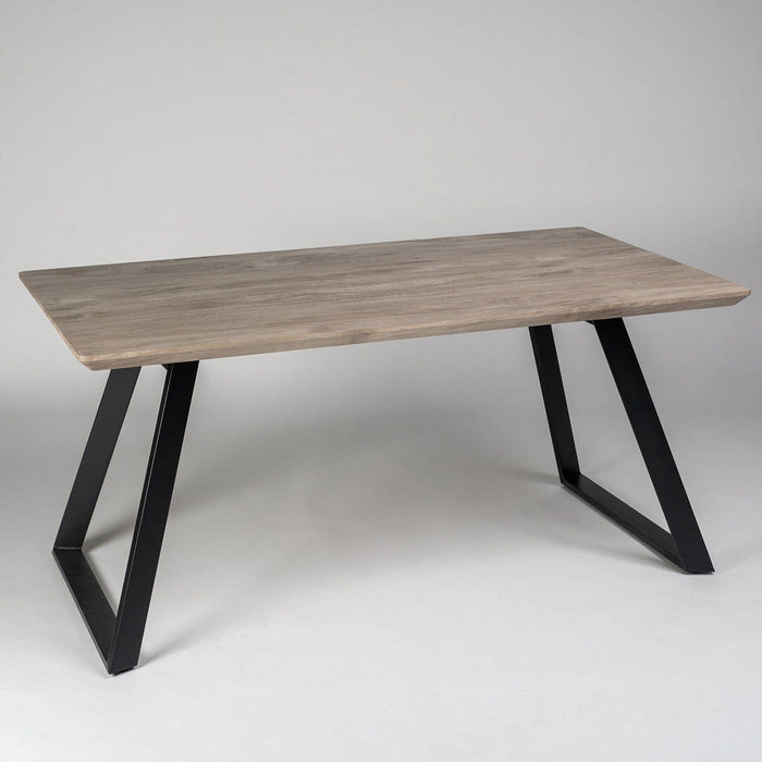 Outlet Atlas Wood Effect Dining Room Table with Black Legs