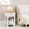 Bampton Alabaster White Bedside Table - 1 Drawer - Laura James