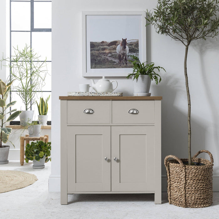 Outlet - Bampton Sideboard with 2 Drawers Grey