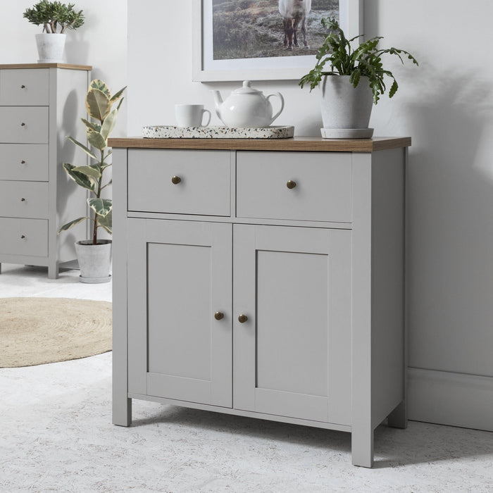Bampton Sideboard with 2 Drawers Stone Grey