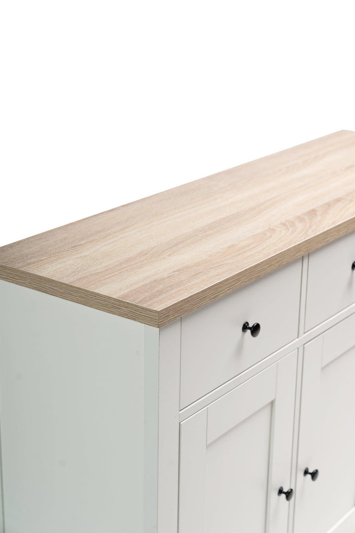 Bampton 3 Door Sideboard - Alabaster White - Laura James
