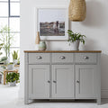 Bampton Sideboard with 3 Drawers Grey - Laura James