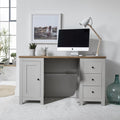 Bampton Light Grey Office Desk - Laura James