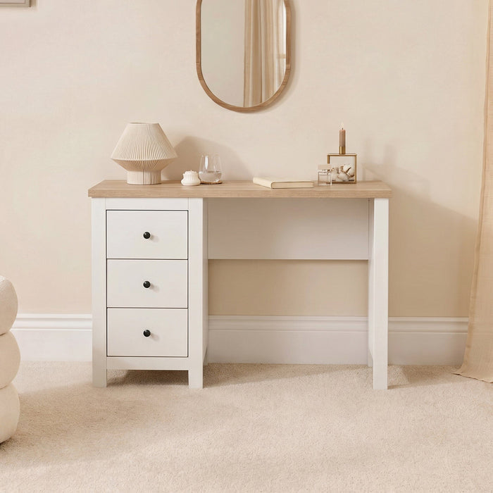 Bampton White Dressing Table with Drawers - Laura James