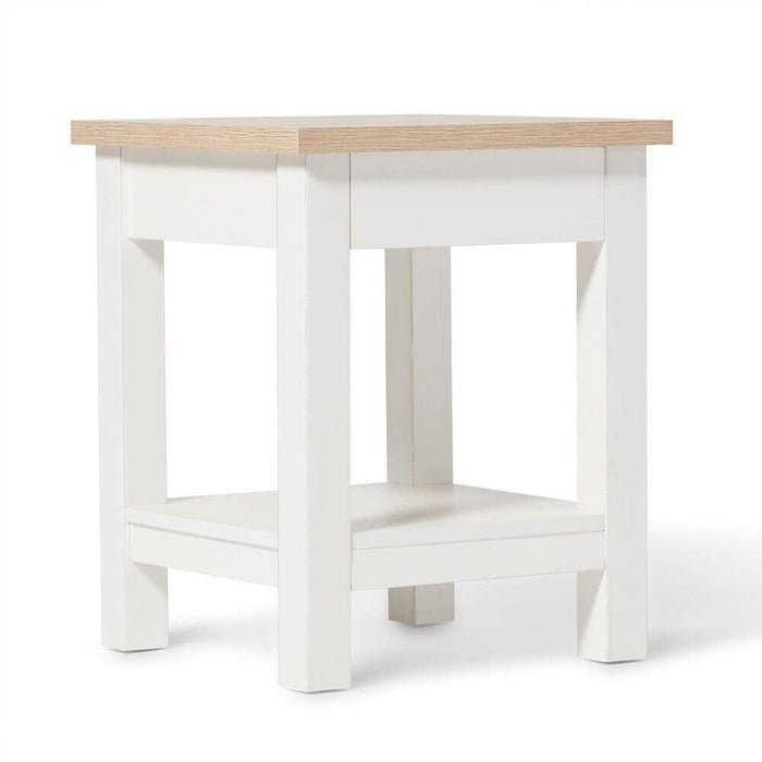 Bampton Alabaster White Side Table - Laura James