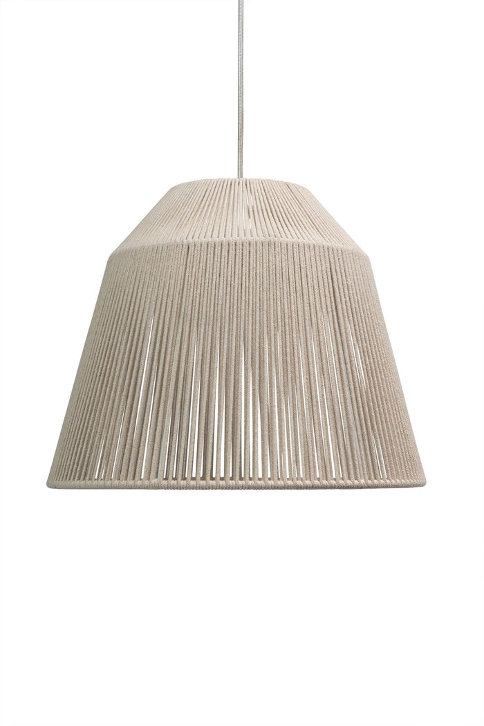 Bari White Cotton String Pendant - Laura James