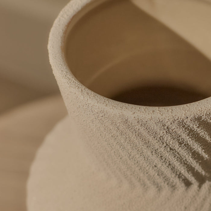 Bayswater 35cm Ceramic Vase - Beige - Laura James