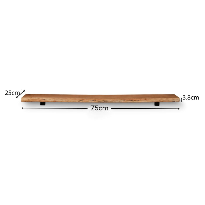 Bosco 75cm Wall Shelf - Natural Acacia - lAURA jAMES