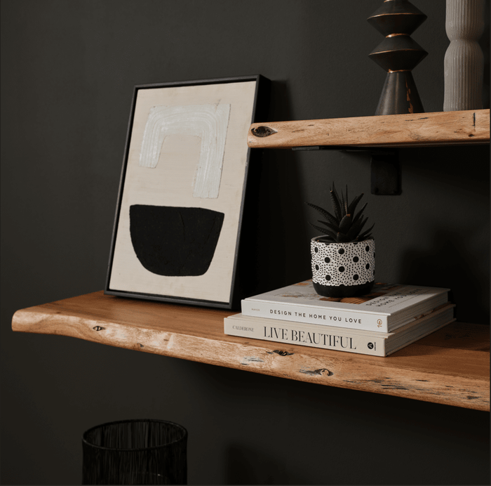 Bosco Natural Acacia Wall Shelf - Laura James