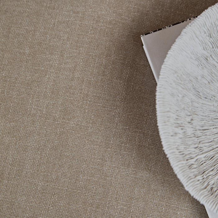 Brea Mink Taupe Footstool - Whitewash Oak Legs - Laura James