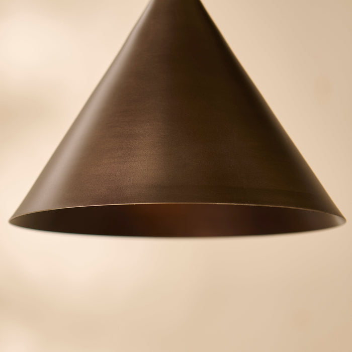 Brockhill Small Metal Pendant Light - Bronze - Laura James