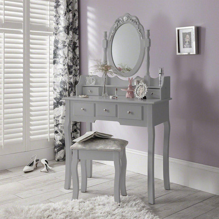 OUTLET-Capri Dressing Table Grey - Laura James
