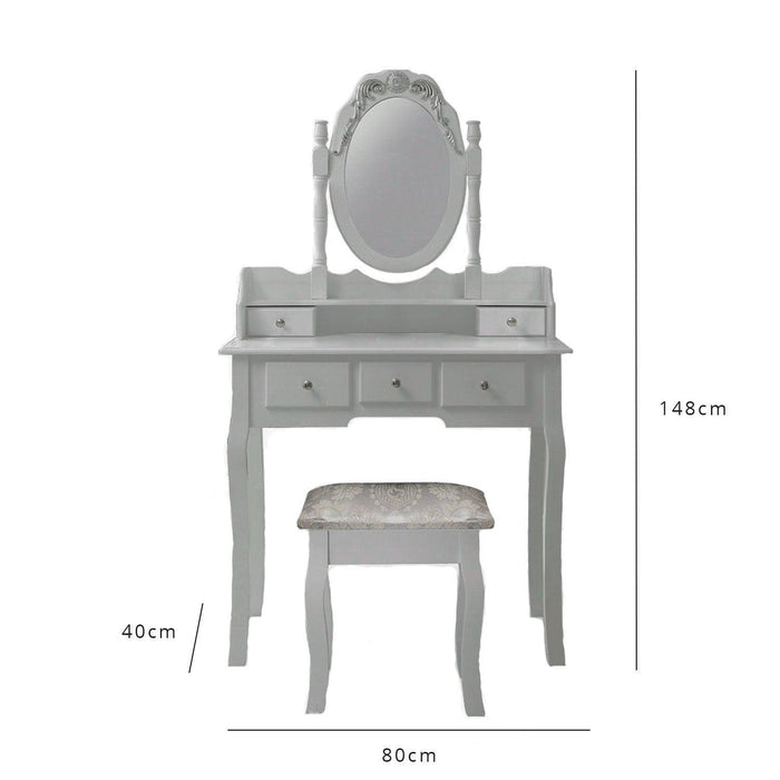 OUTLET-Capri Dressing Table Grey - Laura James