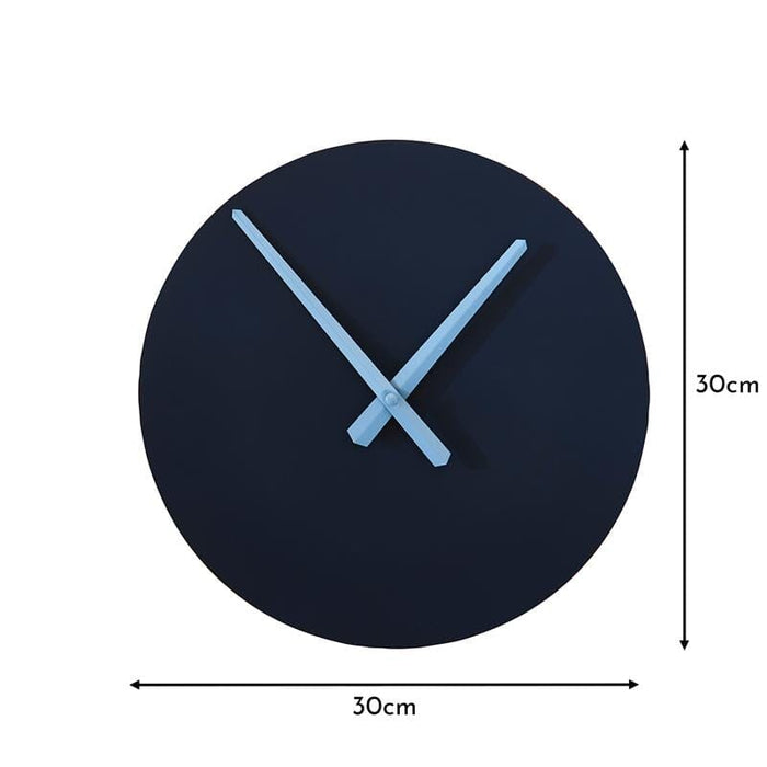 Carn Small Round Wall Clock - Ink - Laura James