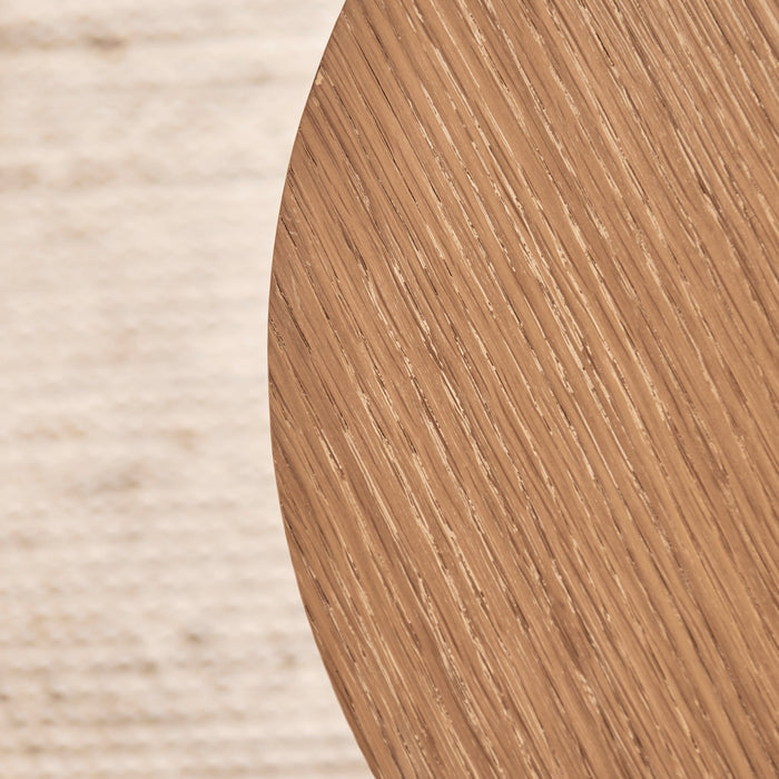 Carter Whitewash Round Side Table - Laura James