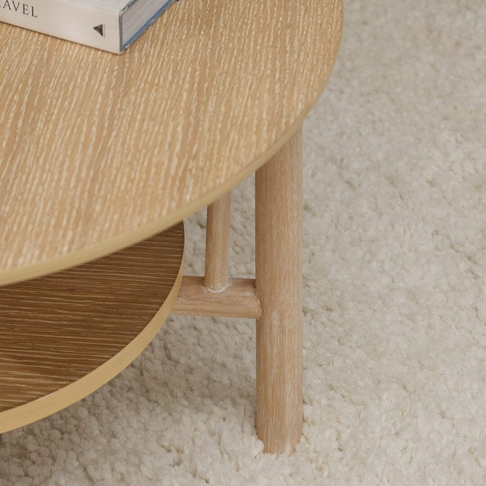 CarterRound Coffee Table - Whitewash - Laura James