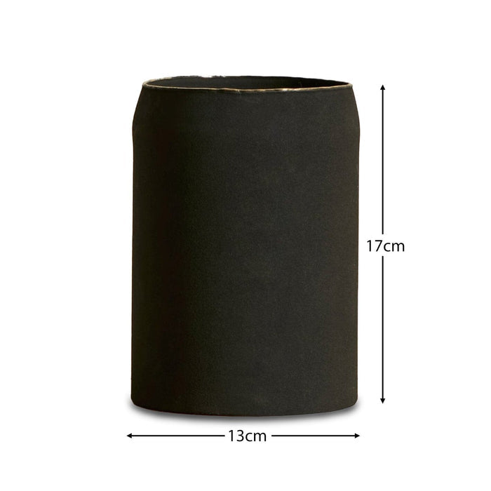 Chaldon 17cm Metal Vase - Black