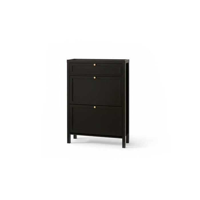 Charlie 2 Door 1 Draw Shoe Cabinet - Noir Black - Laura James