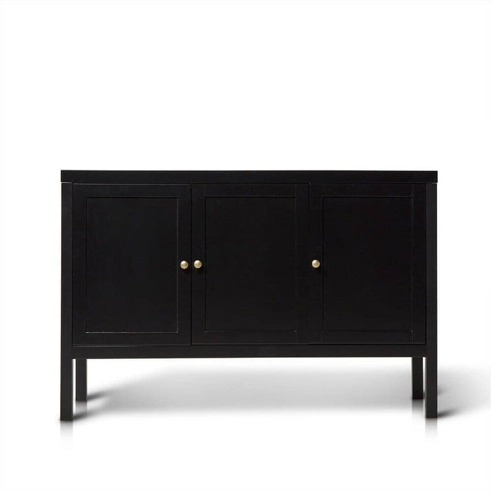 Charlie Three Door Sideboard in Noir Black - Laura James